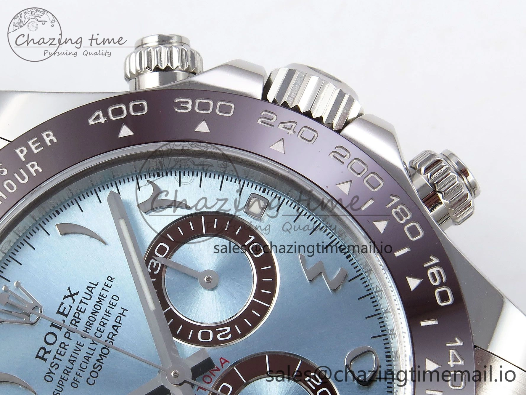 Daytona 116506 Clean 1:1 Best Edition Ice Blue Dial Arabic Markers on SS Bracelet SA4130 V2