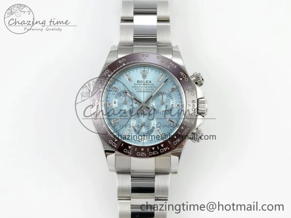 Daytona 116506 Clean 1:1 Best Edition Ice Blue Dial Crystal Markers on SS Bracelet SA4130 V2