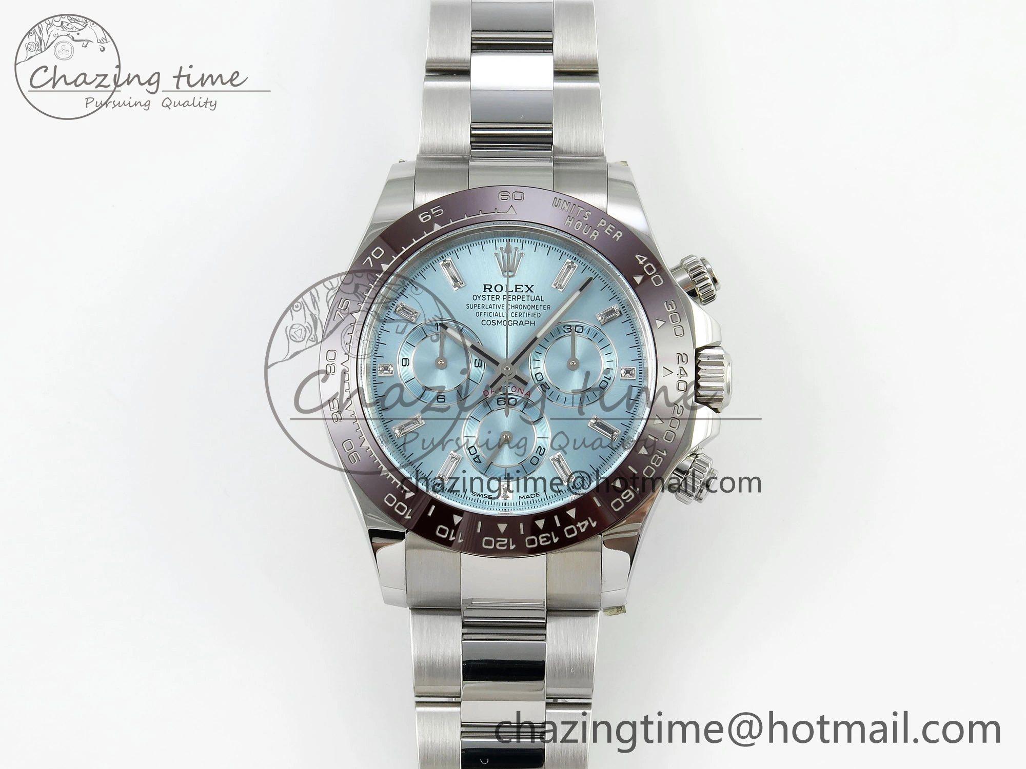Daytona 116506 Clean 1:1 Best Edition Ice Blue Dial Crystal Markers on SS Bracelet SA4130 V2