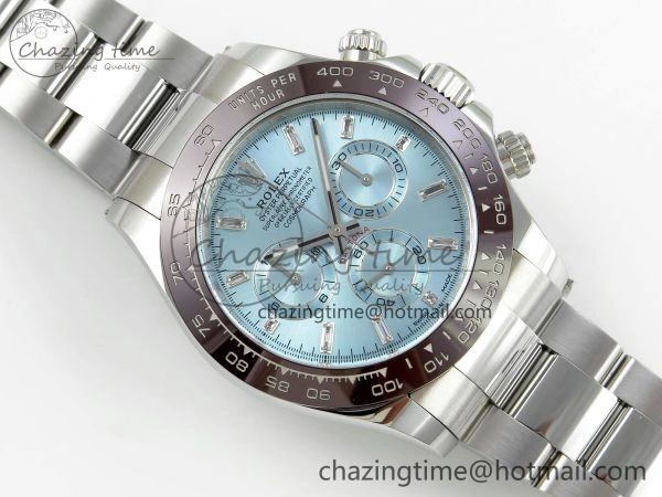 Daytona 116506 Clean 1:1 Best Edition Ice Blue Dial Crystal Markers on SS Bracelet SA4130 V2