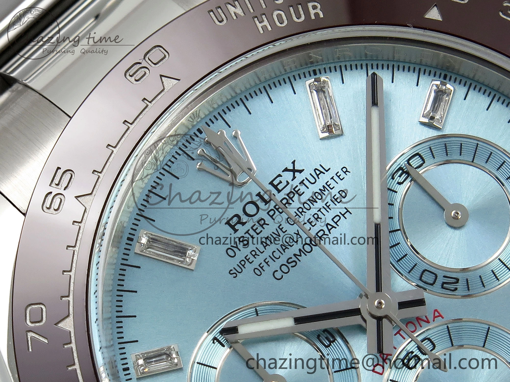 Daytona 116506 Clean 1:1 Best Edition Ice Blue Dial Crystal Markers on SS Bracelet SA4130 V2