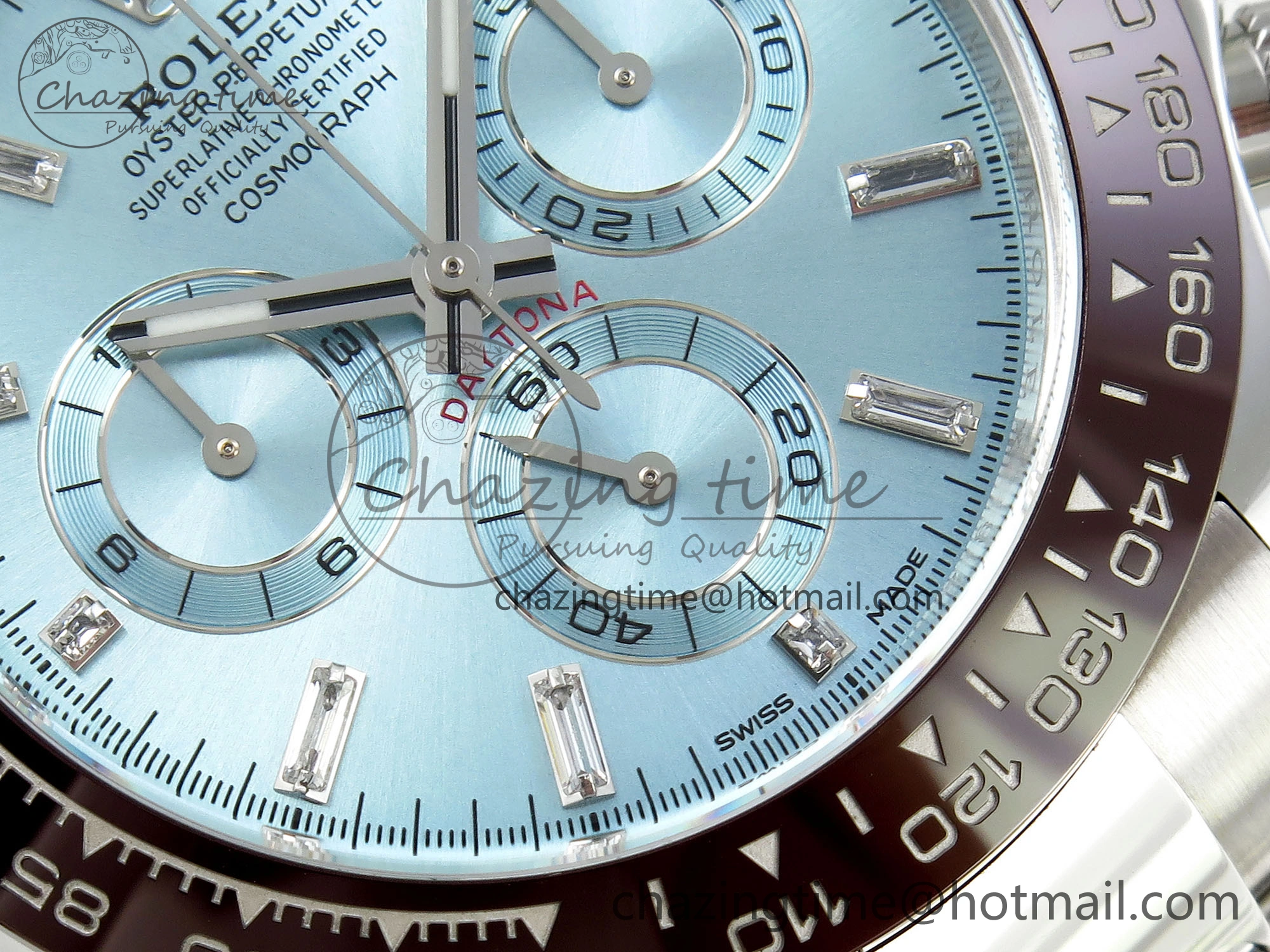 Daytona 116506 Clean 1:1 Best Edition Ice Blue Dial Crystal Markers on SS Bracelet SA4130 V2