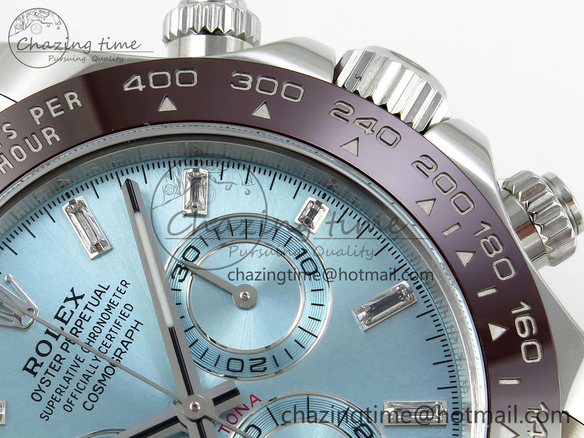 Daytona 116506 Clean 1:1 Best Edition Ice Blue Dial Crystal Markers on SS Bracelet SA4130 V2