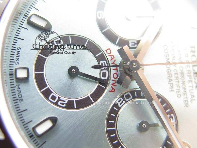 Daytona 116506 JF Best Edition Brown Ceramic Bezel Ice Blue Dial On SS Bracelet A7750