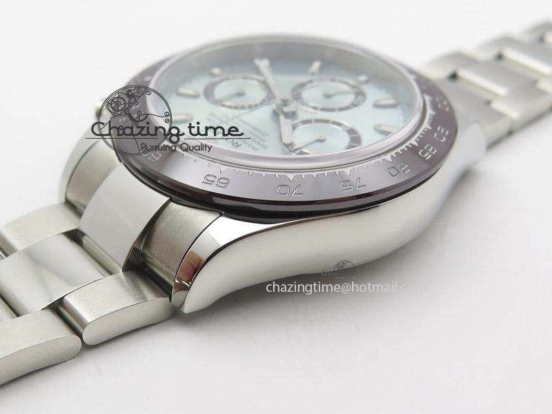 Daytona 116506 JF Best Edition Brown Ceramic Bezel Ice Blue Dial On SS Bracelet A7750