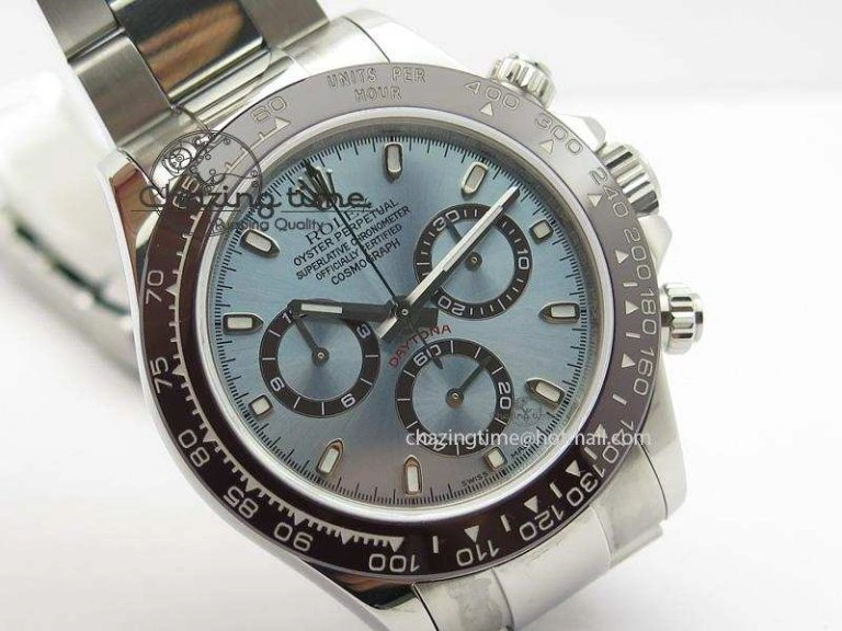 Daytona 116506 JF Best Edition Ice Blue Dial On SS Bracelet A23J (Same Thickness As Genuine)
