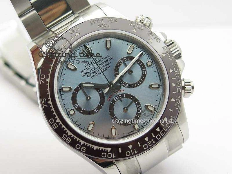 Daytona 116506 JF Best Edition Ice Blue Dial On SS Bracelet A23J (Same Thickness As Genuine)