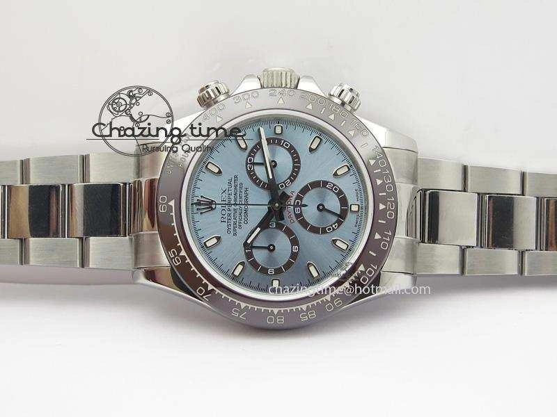 Daytona 116506 JF Best Edition Ice Blue Dial On SS Bracelet A23J (Same Thickness As Genuine)