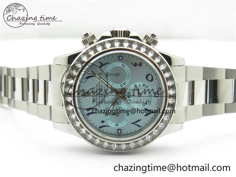 Daytona 116506 Middle East Edition Bp Maker Best Edition Ice Blue Blue Arabic Dial Diam Bezel On SS Bracelet A7750