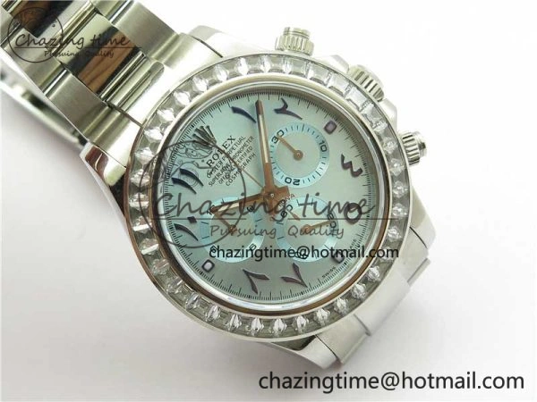 Daytona 116506 Middle East Edition Bp Maker Best Edition Ice Blue Blue Arabic Dial Diam Bezel On SS Bracelet A7750