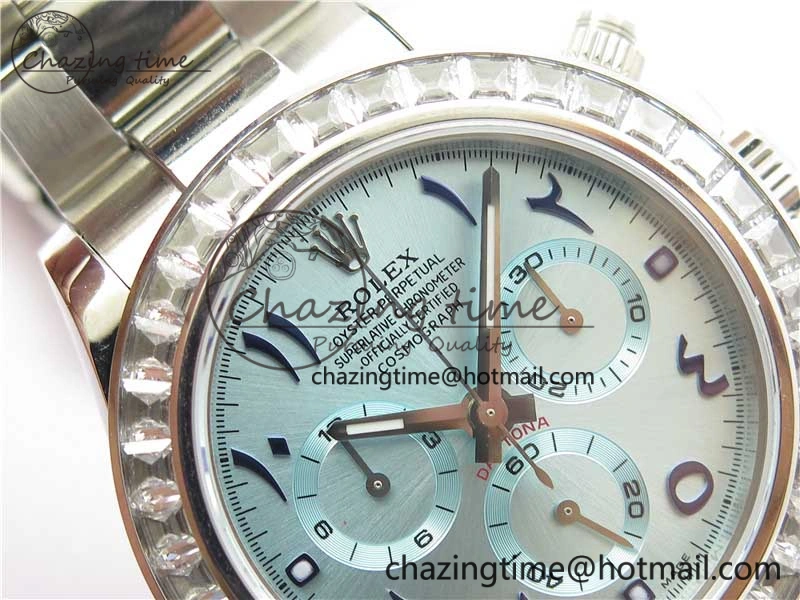 Daytona 116506 Middle East Edition Bp Maker Best Edition Ice Blue Blue Arabic Dial Diam Bezel On SS Bracelet A7750