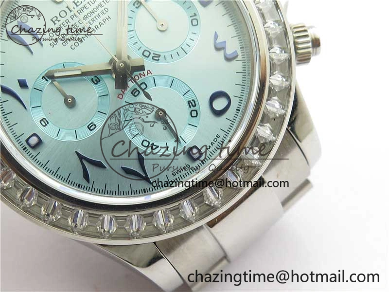 Daytona 116506 Middle East Edition Bp Maker Best Edition Ice Blue Blue Arabic Dial Diam Bezel On SS Bracelet A7750