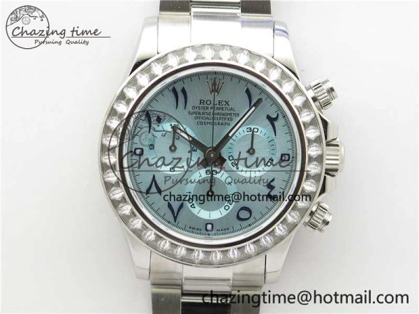 Daytona 116506 Middle East Edition Bp Maker Best Edition Ice Blue Blue Arabic Dial Diam Bezel On SS Bracelet A7750