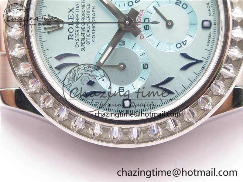 Daytona 116506 Middle East Edition Bp Maker Best Edition Ice Blue Blue Arabic Dial Diam Bezel On SS Bracelet A7750