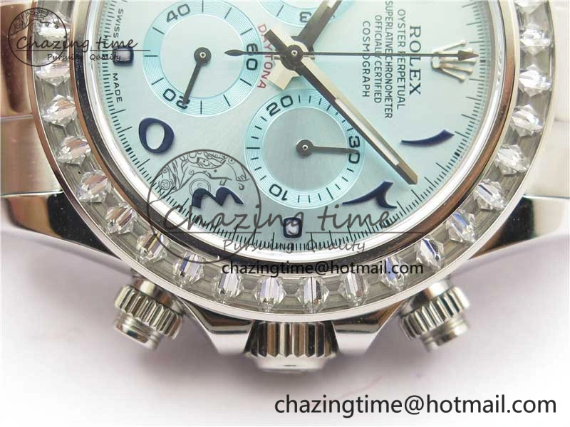 Daytona 116506 Middle East Edition Bp Maker Best Edition Ice Blue Blue Arabic Dial Diam Bezel On SS Bracelet A7750
