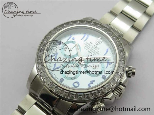 Daytona 116506 Middle East Edition Bp Maker Best Edition Ice Blue Blue Arabic Dial Diam Bezel On SS Bracelet A7750