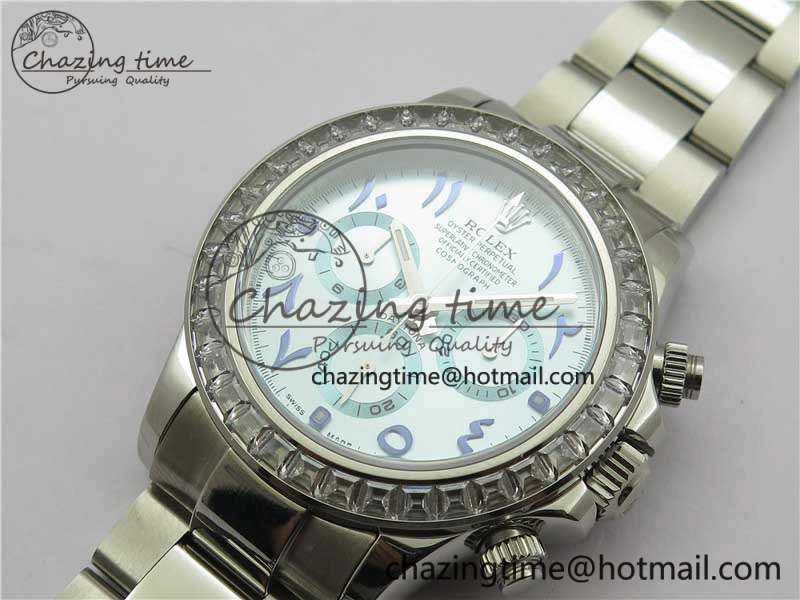 Daytona 116506 Middle East Edition Bp Maker Best Edition Ice Blue Blue Arabic Dial Diam Bezel On SS Bracelet A7750