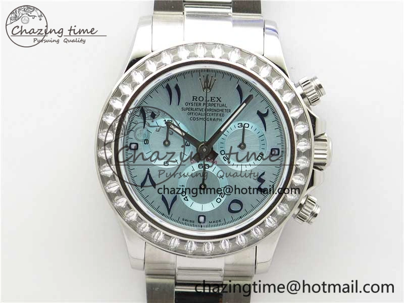 Daytona 116506 Middle East Edition Bp Maker Best Edition Ice Blue Blue Arabic Dial Diam Bezel On SS Bracelet A7750