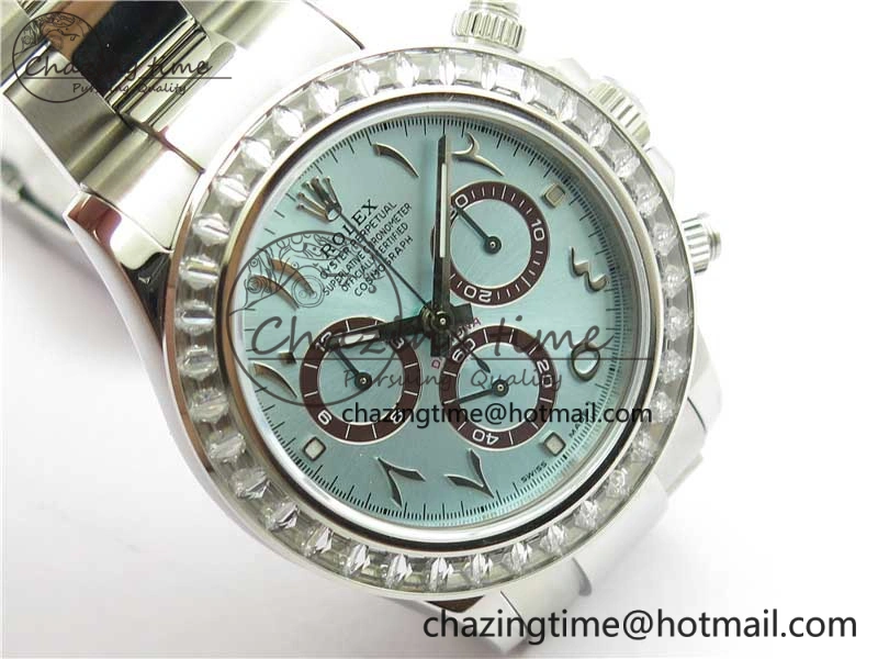 Daytona 116506 Middle East Edition Bp Maker Best Edition Ice Blue Brown Arabic Dial Diam Bezel On SS Bracelet A7750