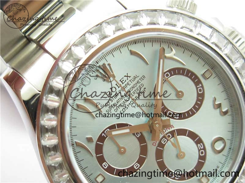 Daytona 116506 Middle East Edition Bp Maker Best Edition Ice Blue Brown Arabic Dial Diam Bezel On SS Bracelet A7750