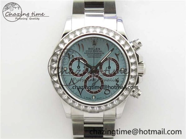 Daytona 116506 Middle East Edition Bp Maker Best Edition Ice Blue Brown Arabic Dial Diam Bezel On SS Bracelet A7750