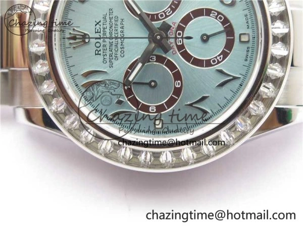 Daytona 116506 Middle East Edition Bp Maker Best Edition Ice Blue Brown Arabic Dial Diam Bezel On SS Bracelet A7750
