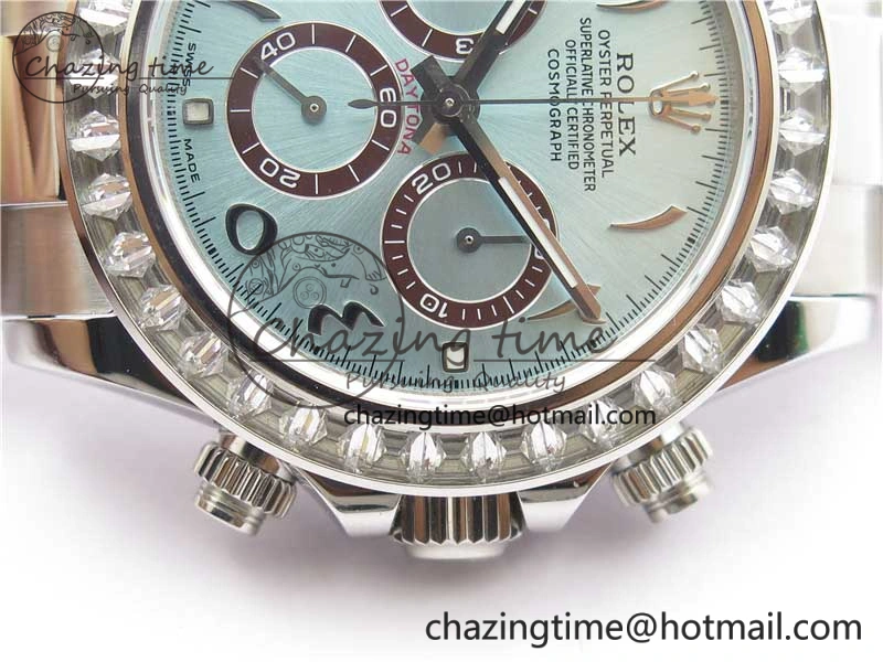 Daytona 116506 Middle East Edition Bp Maker Best Edition Ice Blue Brown Arabic Dial Diam Bezel On SS Bracelet A7750