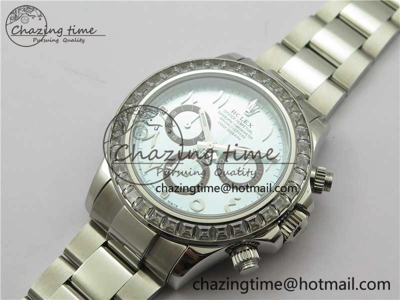 Daytona 116506 Middle East Edition Bp Maker Best Edition Ice Blue Brown Arabic Dial Diam Bezel On SS Bracelet A7750