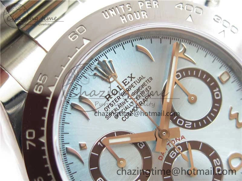 Daytona 116506 Middle East Edition Noob 1:1 Best Edition 904L SS Case and Bracelet Ice Blue Arabic Dial SA4130 V2