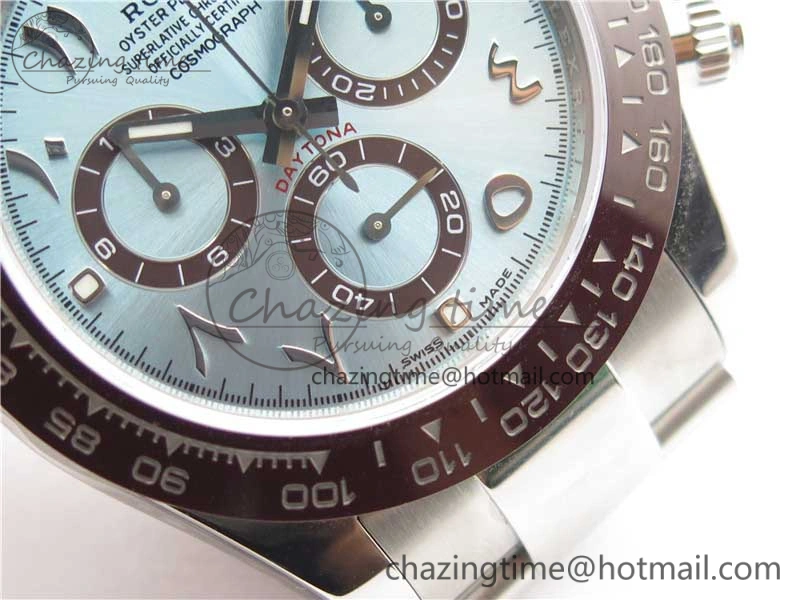 Daytona 116506 Middle East Edition Noob 1:1 Best Edition 904L SS Case and Bracelet Ice Blue Arabic Dial SA4130 V2