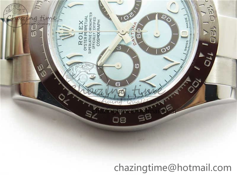 Daytona 116506 Middle East Edition Noob 1:1 Best Edition 904L SS Case and Bracelet Ice Blue Arabic Dial SA4130 V2