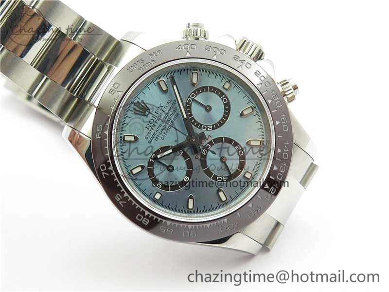 Daytona 116506 Noob 1:1 Best Edition Ceramic Bezel Ice Blue Dial on SS Bracelet A7750