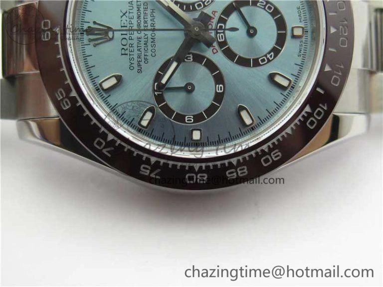 Daytona 116506 Noob 1:1 Best Edition Ceramic Bezel Ice Blue Dial on SS Bracelet A7750