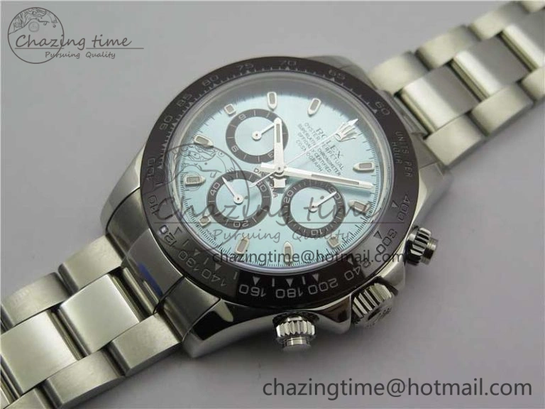 Daytona 116506 Noob 1:1 Best Edition Ceramic Bezel Ice Blue Dial on SS Bracelet A7750