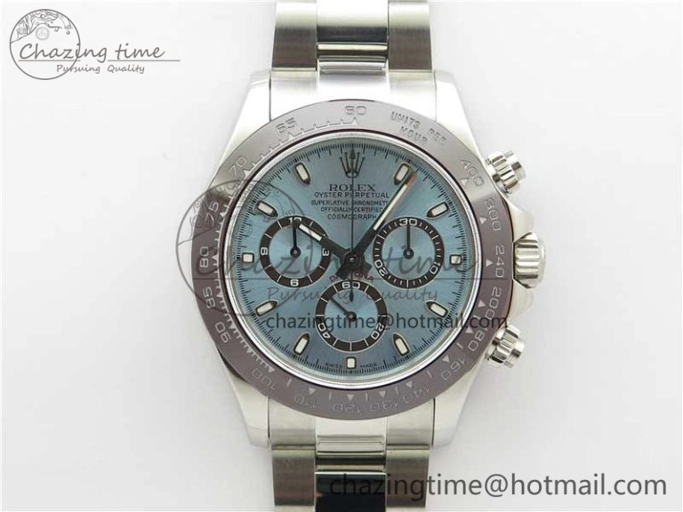 Daytona 116506 Noob 1:1 Best Edition Ceramic Bezel Ice Blue Dial on SS Bracelet A7750