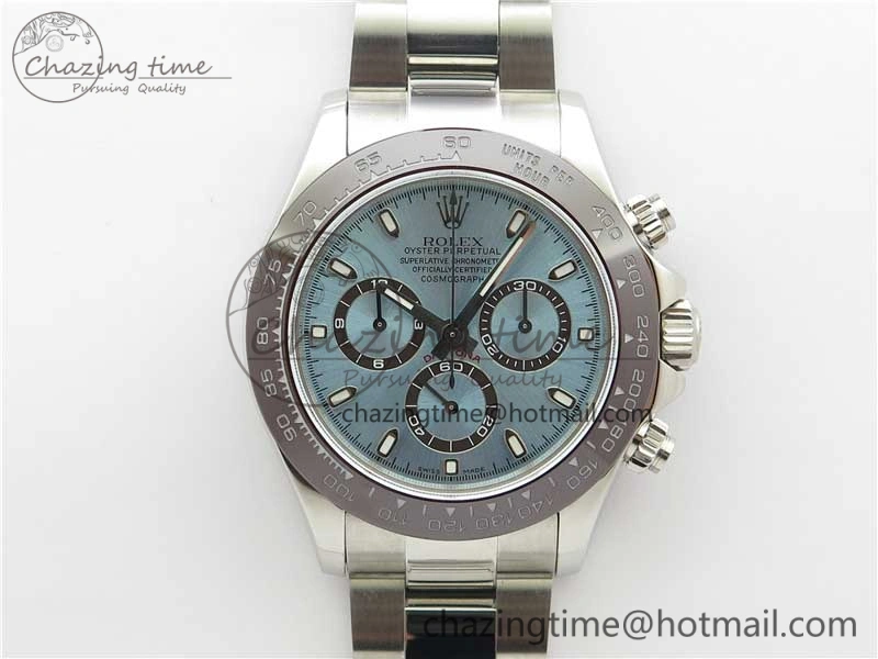 Daytona 116506 Noob 1:1 Best Edition Ceramic Bezel Ice Blue Dial on SS Bracelet A7750