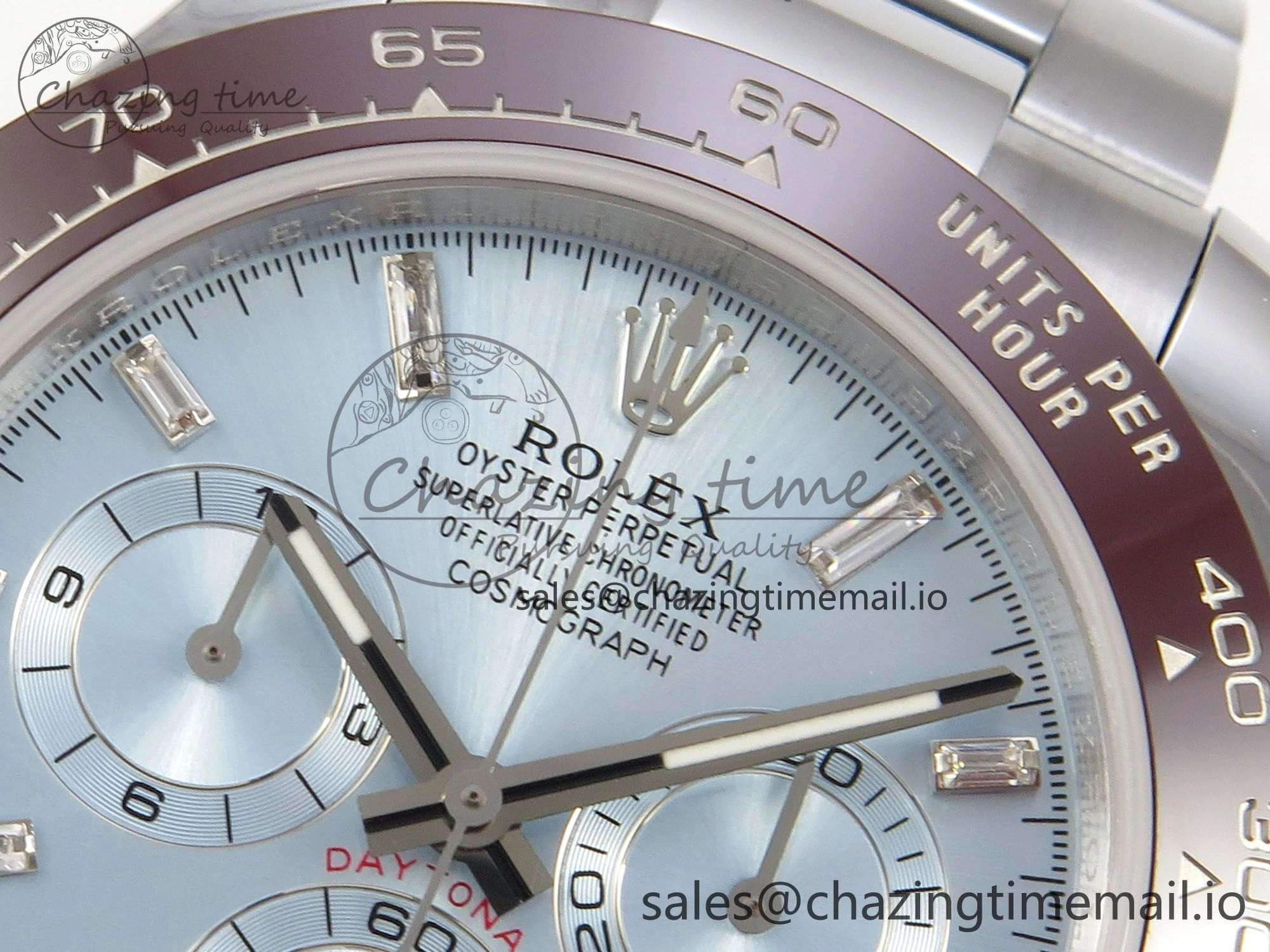 Daytona 116506 SS 3CF 1:1 Best Edition Brown Bezel Ice Blue Crystal Dial on SS Bracelet SH4130 V2(Mod Version)