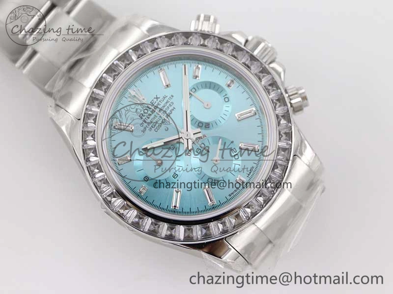 Daytona 116506 TWF Best Edition Diam SS Arab Ice Blue Dial On SS Bracelet A7750