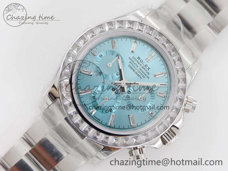 Daytona 116506 TWF Best Edition Diam SS Arab Ice Blue Dial On SS Bracelet A7750