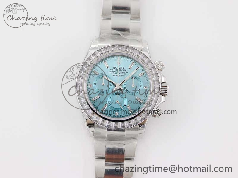 Daytona 116506 TWF Best Edition Diam SS Arab Ice Blue Dial On SS Bracelet A7750