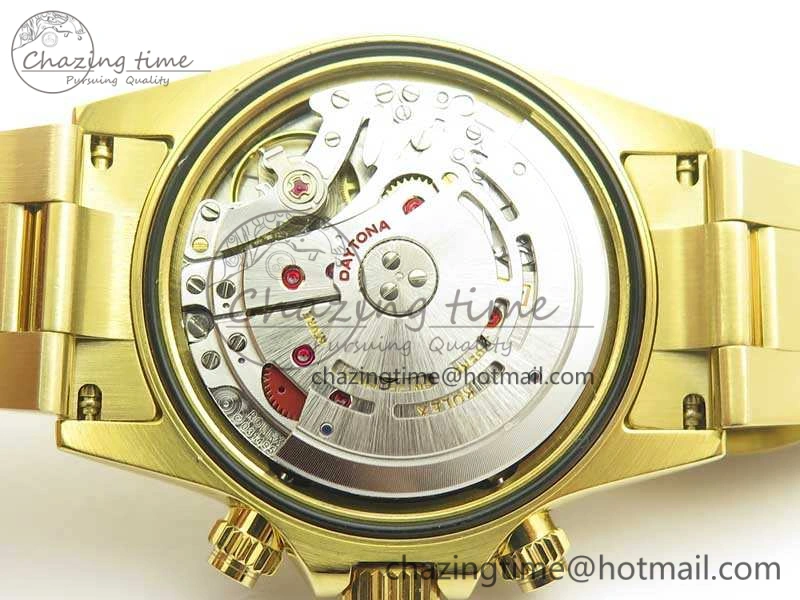 Daytona 116508 ARF 1:1 Best Edition YG Plated 904L SS Case And Bracelet Green Dial A4130 Super Clone