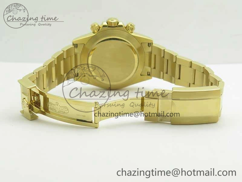Daytona 116508 ARF 1:1 Best Edition YG Plated 904L SS Case And Bracelet Green Dial A4130 Super Clone