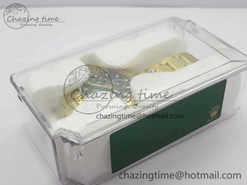 Daytona 116508 ARF 1:1 Best Edition YG Plated 904L SS Case And Bracelet Green Dial A4130 Super Clone