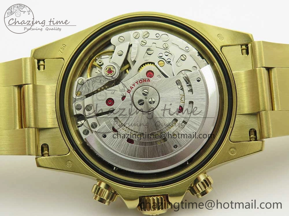 Daytona 116508 ARF 1:1 Best Edition YG Plated 904L SS Case and Bracelet White Dial A4130 Super Clone V2