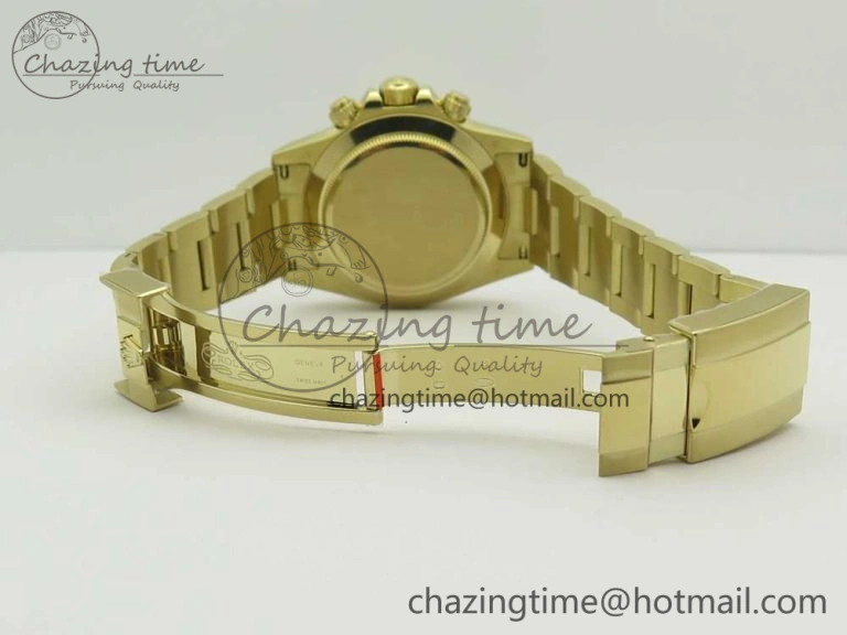 Daytona 116508 ARF 1:1 Best Edition YG Plated 904L SS Case and Bracelet White Dial A4130 Super Clone V2
