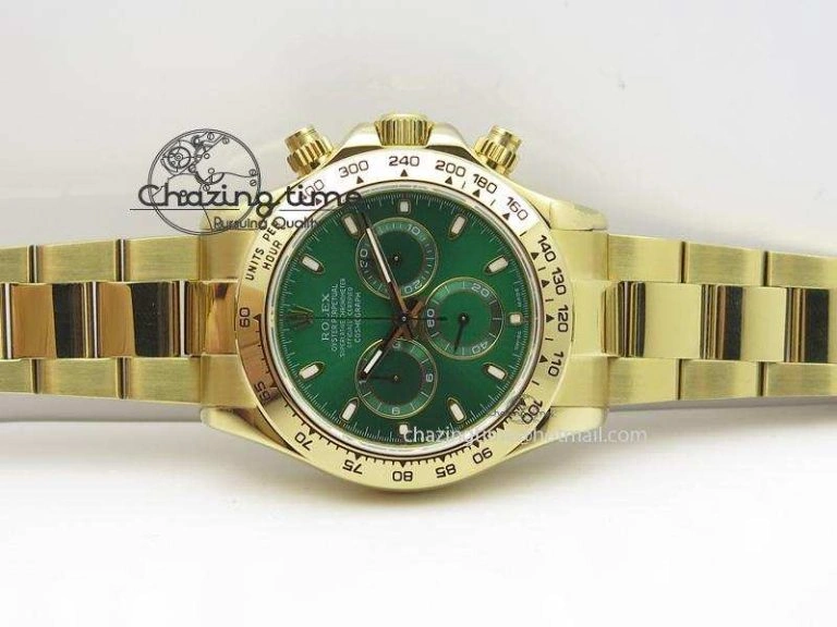 Daytona 116508 BP Maker Best Edition YG Green Dial On YG Bracelet A7750