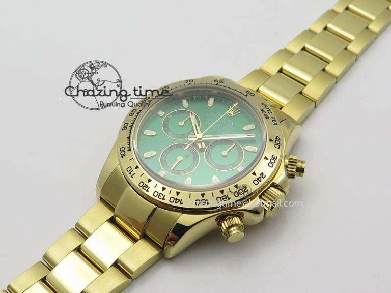 Daytona 116508 BP Maker Best Edition YG Green Dial On YG Bracelet A7750