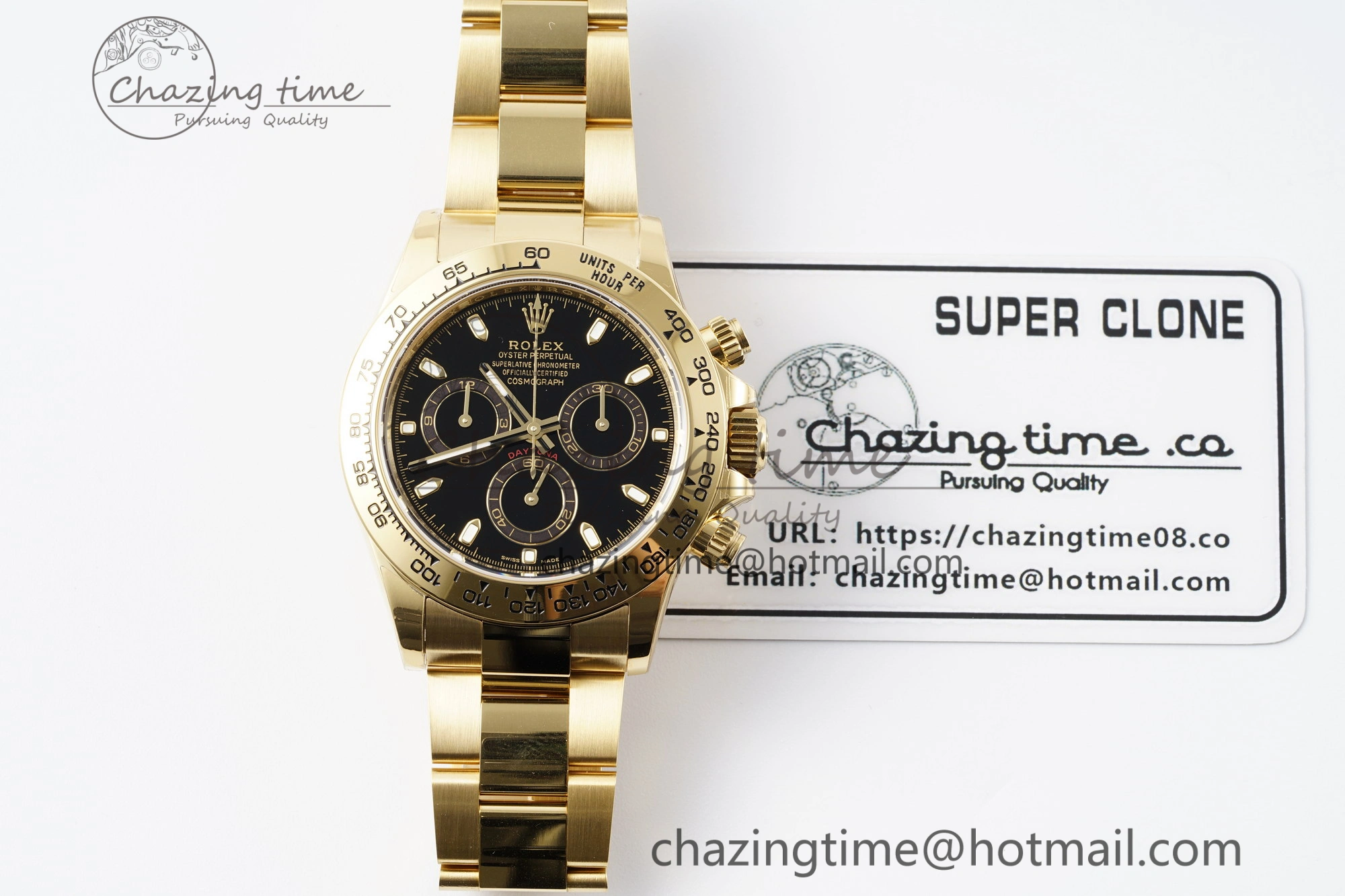 Daytona 116508 BTF 1:1 Best Edition Black Dial on YG Bracelet SA4130