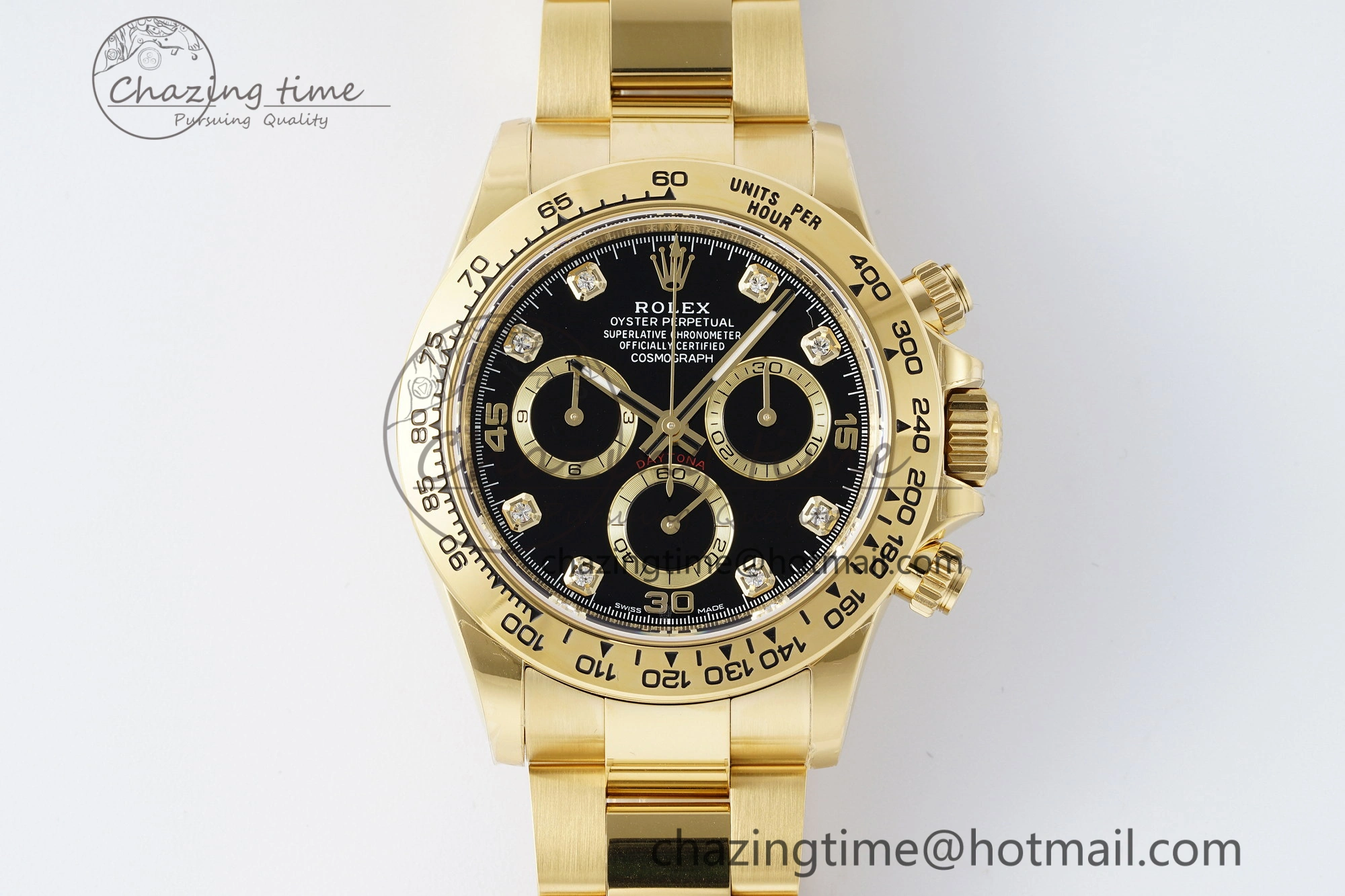 Daytona 116508 BTF 1:1 Best Edition Black Diamonds Dial on YG Bracelet SA4130