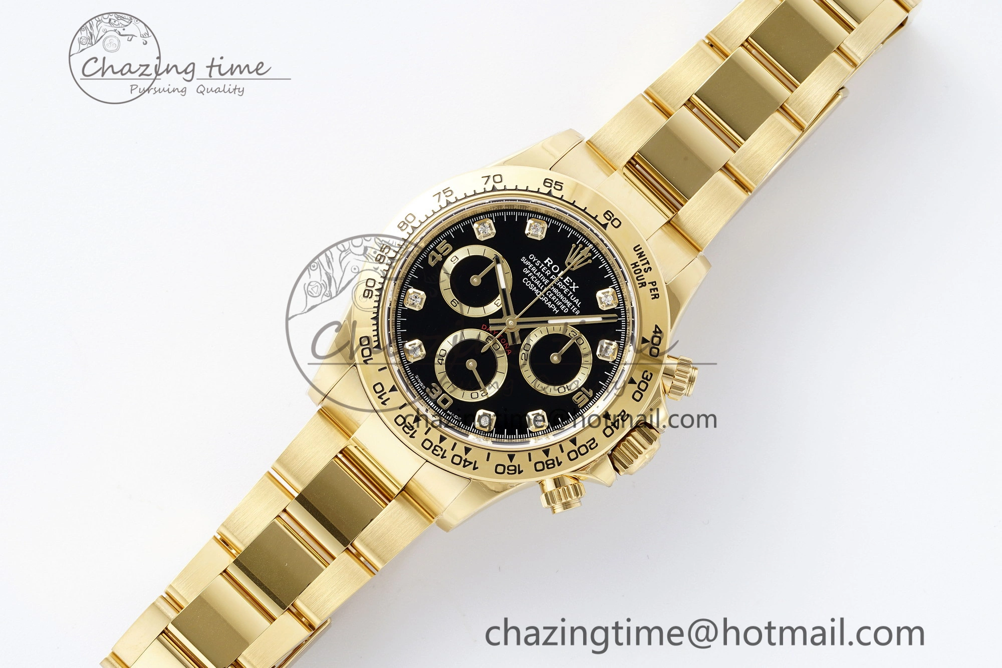 Daytona 116508 BTF 1:1 Best Edition Black Diamonds Dial on YG Bracelet SA4130